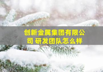 创新金属集团有限公司 研发团队怎么样